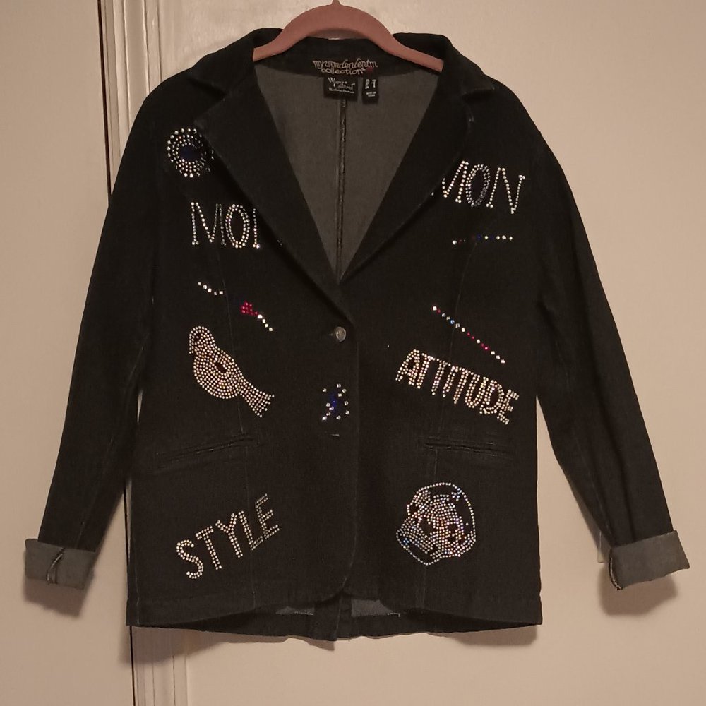 My Wonder Denim Collection Women With Control Awesome Heat Sealed Blazer Ladies